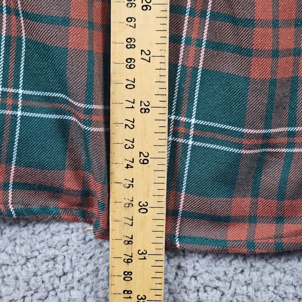 Dixxon Flannel Mens Large Green Tartan Plaid Mistletoe Pearlsnap Pockets Outdoor - Picture 9 of 10